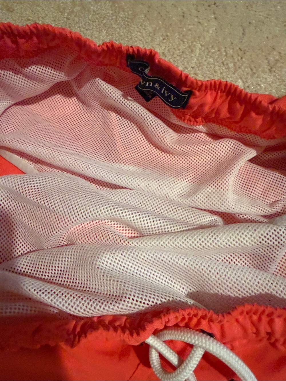 crown & ivy Coral Men's Swim Trunks with Drawstring - Picture 6 of 9